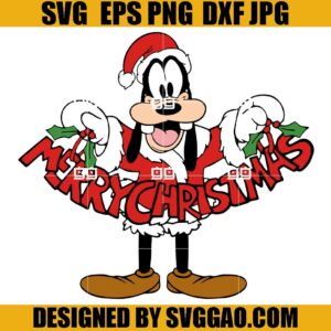 Disney Pluto Merry Christmas SVG, Xmas Pluto SVG