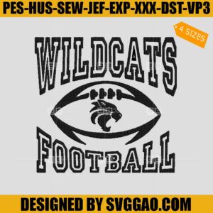 Wildcats Football Embroidery Design, Sports Jerseys Embroidery Design