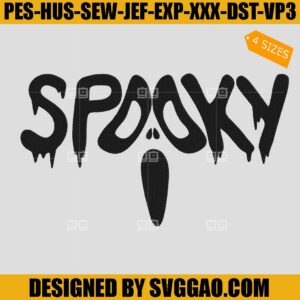 Spooky Halloween Embroidery Design, Scream Embroidery File