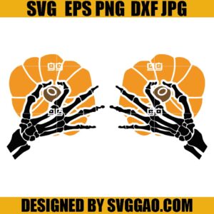 Skeleton And Pumpkin Boobs SVG, Skeleton Halloween SVG, Pumpkin SVG