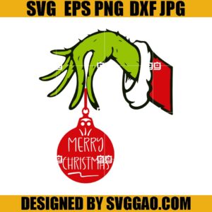 Merry Christmas Grinch Hand SVG, Hand The Grinch SVG