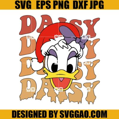 Daisy Duck Santa Hat SVG, Christmas Disney SVG, Merry Xmas SVG