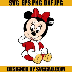 Minnie Santa SVG, Santa Mickey Minnie SVG, Disney Christmas SVG