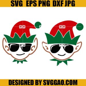 Elf Hip Sunglasses Christmas SVG Bundle, Merry Christmas SVG, Elf Xmas SVG