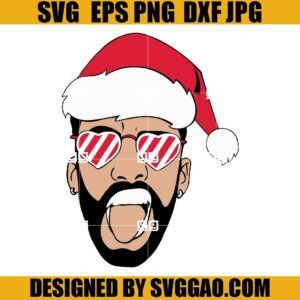 Bad Bunny Christmas SVG, Bad Bunny Santa SVG