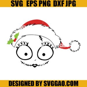 Sally Santa Hat SVG, Christmas Sally SVG, Nightmas SVG