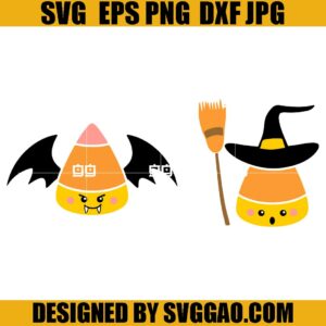 Halloween Candy Corn SVG Bundle,Witch Candy Corn SVG, Halloween SVG
