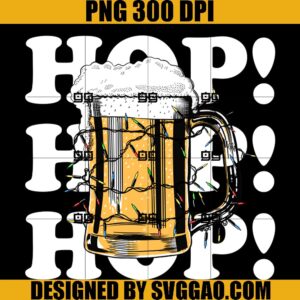 Hop Hop Hop PNG, Merry Beermas PNG, Beer Christmas PNG