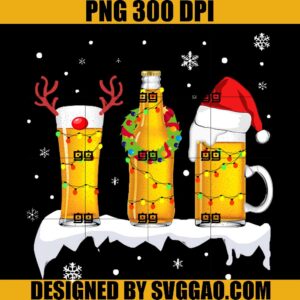 Christmas Beer PNG, Reindeer Beer PNG, Santa Beer PNG