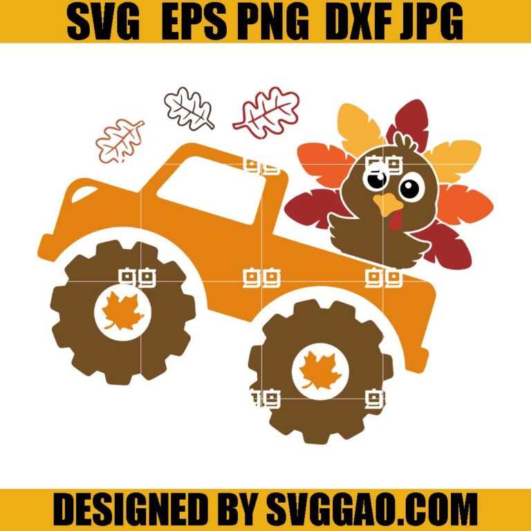 Turkey Monster Truck SVG, Happy Thanksgiving SVG