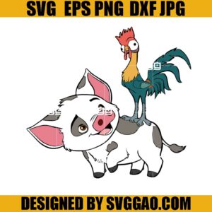 Hei Hei and Pua SVG, Aloha SVG, Moana SVG