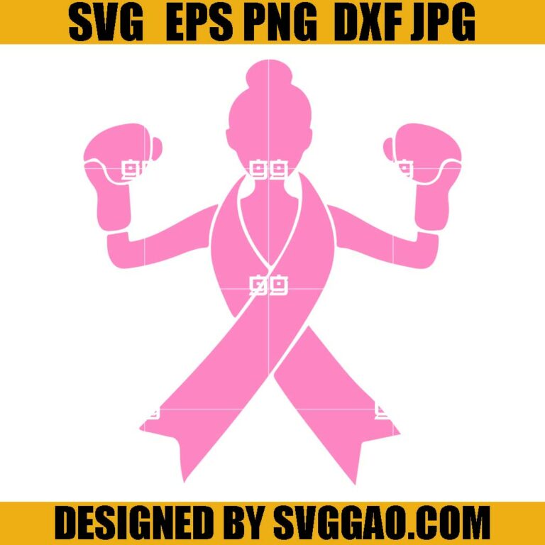 Strong Cancer Ribon Strong Breast Cancer SVG, Woman Breast Cancer Awareness SVG, Pink ...