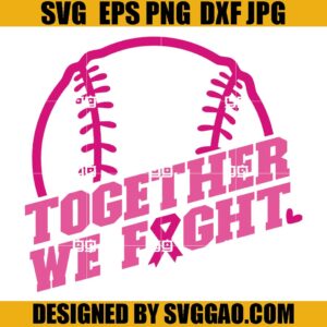Softball Breast Cancer SVG, Baseball Breast Cancer SVG