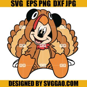 Mickey Mouse Turkey SVG, Thankgiving Disney SVG, Happy Thanksgiving SVG