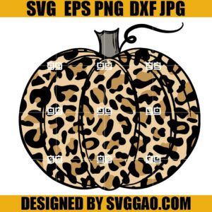 Leopard Pumpkin SVG, Thanksgiving Pumpkin SVG, Halloween SVG