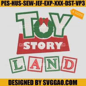 Christmas Toy Story Land Embroidery Design, Toystory Embroidery File