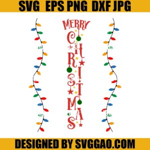 Merry Christmas SVG, Christmas Porch Sign SVG