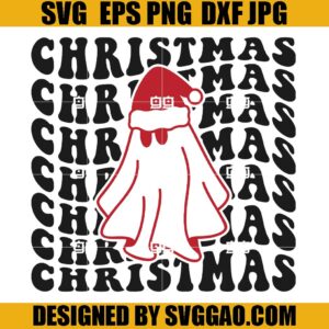 Christmas Boo SVG, Ghost Christmas SVG, Merry Christmas SVG