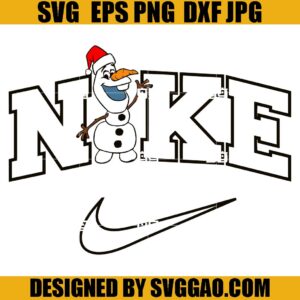 NIke Olaf SVG, Santa Olaf Nike SVG, Christmas Nike SVG