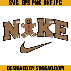 Gingerbread Nike Christmas SVG, Christmas Candy SVG