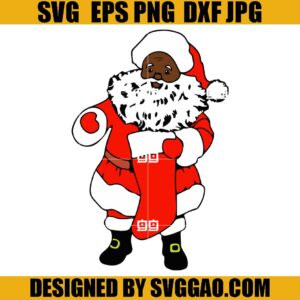 African American Santa Claus SVG, Black Santa Claus SVG