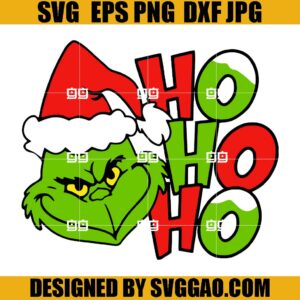 Hohoho Grinch SVG, Face Grinch Hohoho SVG, Grinch Xmas SVG
