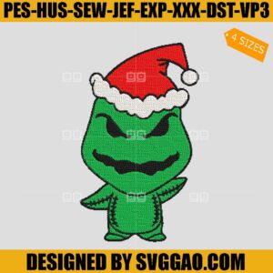 Oogie Boogie Santa Hat Embroidery Design, Oogie Boogie Christmas Embroidery File