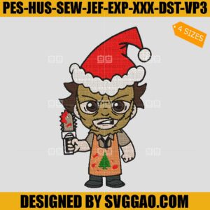 Michael Myers Santa Embroidery Design, Michael Myers Christmas Embroidery File