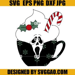 Latte Scream Christmas SVG, Christmas Scream SVG, Xmas Coffe SVG