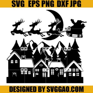 Santa Reindeer SVG, Merry Christmas SVG, Santa Claus SVG