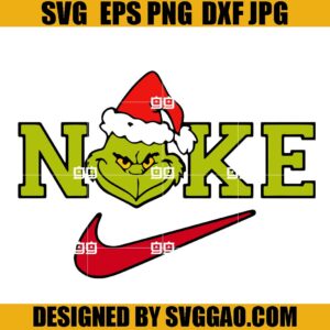 Nike Grinch SVG, The Grinch Nike SVG, Grinch Face SVG