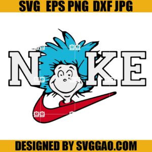 Dr Seuss Thing Nike SVG, Dr Seuss Thing SVG, Thing 1 Thing 2 SVG