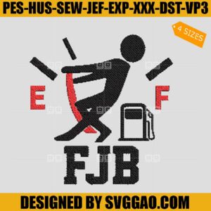 Joe Biden Empty Gas Embroidery Design, I Did That Embroidery File