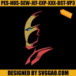 Iron man Head Embroidery Design, Avengers Embroidery File