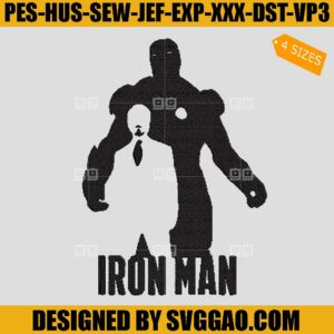 Iron Man Embroidery Design, Tony Stark Embroidery File