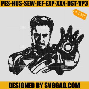 Iron Man Embroidery Design, Avengers Embroidery File