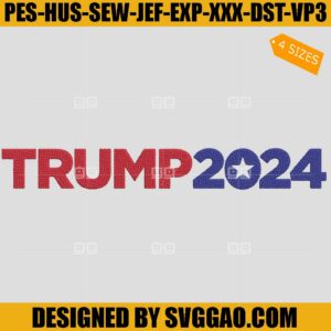 2024 Election Embroidery Design, Republican Embroidery File