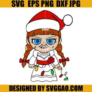 Annabelle Santa Hat SVG, Annabelle Christmas SVG