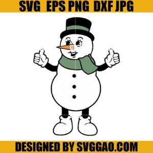 Snowman Christmas SVG, Retro Snowman SVG