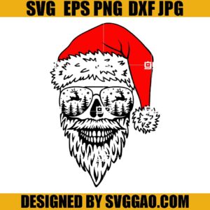 Santa Skull SVG, Naughty Christmas SVG, Santa Claus SVG