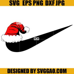 Christmas Nike SVG, Santa Hat Nike SVG, Merry Christmas SVG