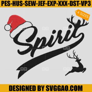 Spirit Of Christmas Embroidery Design, Santa Embroidery File