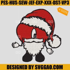 Santa Claus Heart Embroidery Design, Baby Benito Embroidery File