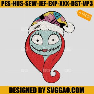 Sally Christmas Embroidery Design, Santa Sally Embroidery File