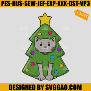 Oh Christmas Tree Embroidery Design, Christmas Tree Embroidery File