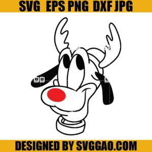 Reindeer Pluto SVG, Face Pluto SVG, Christmas Pluto SVG