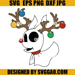 Zero Reindeer SVG, Zero Christmas SVG, Zero Xmas Light SVG
