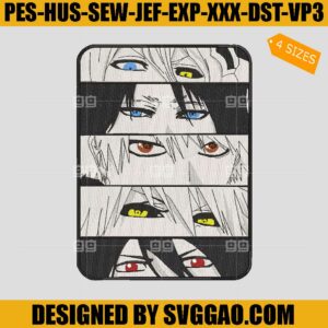 Anime Embroidery File, Manga Embroidery Design