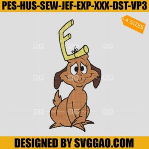 Max Embroidery Design, Dog Xmas Embroidery File