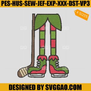Hockey-Elf-Xmas-Embroidery-Design-Merry-Christmas-Embroidery-File